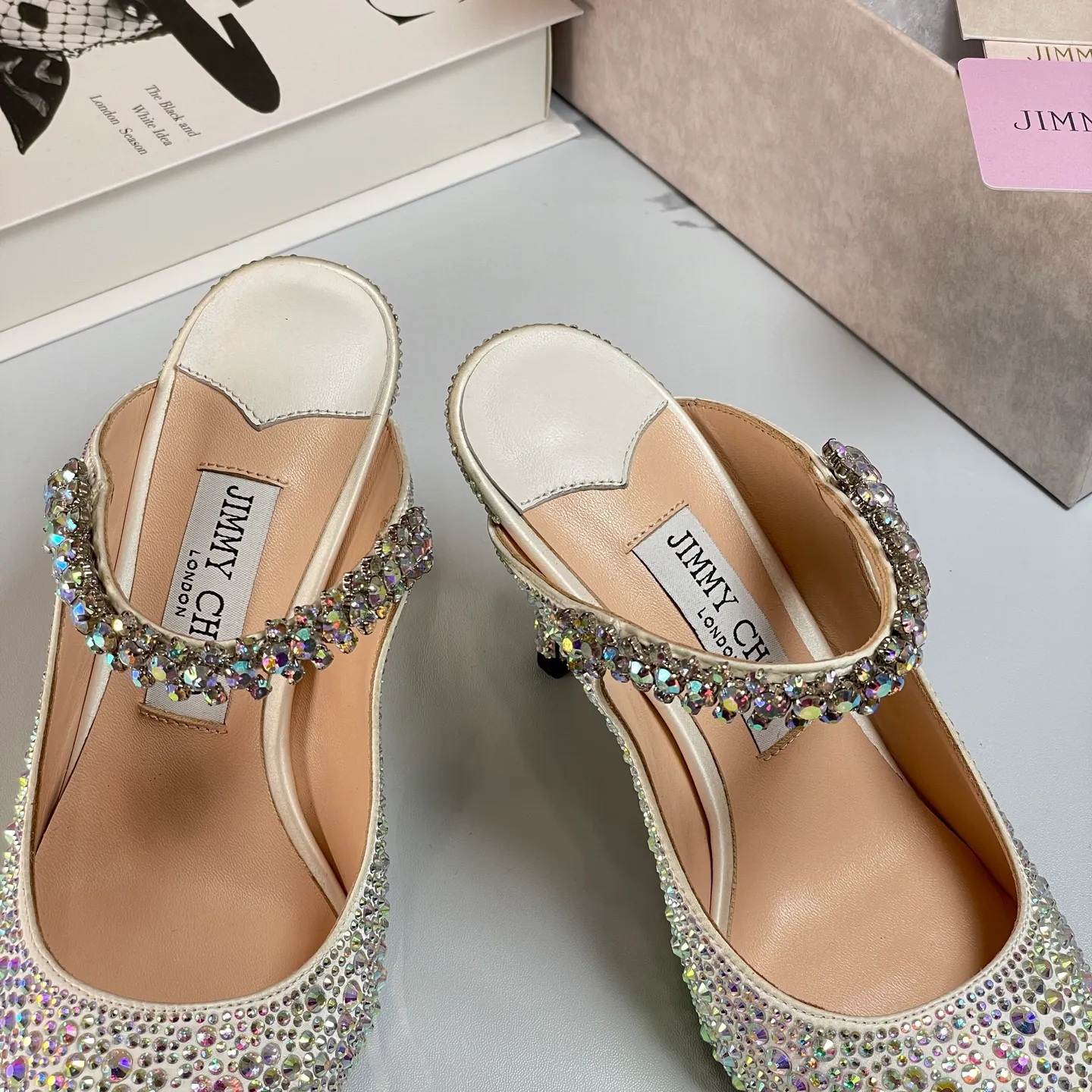 👟👟Ex-factory price 680👟👟 Jimmy Choo BING 65 diamond high heels 35-40 (41 42 43 customized)